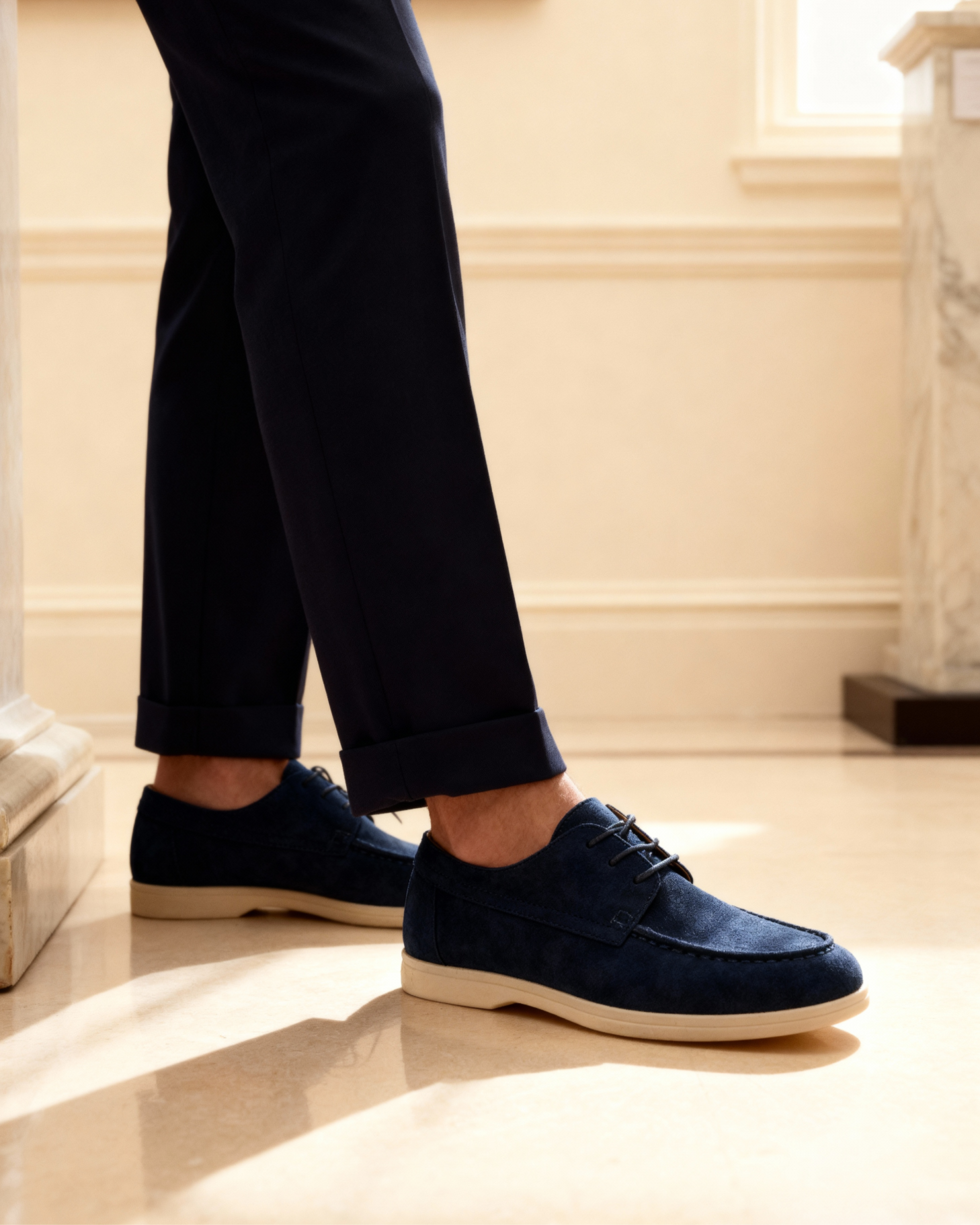 Zapatos premium de encaje de gamuza