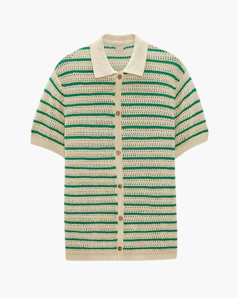 Marbella - Camiseta de buzón tejido a punto