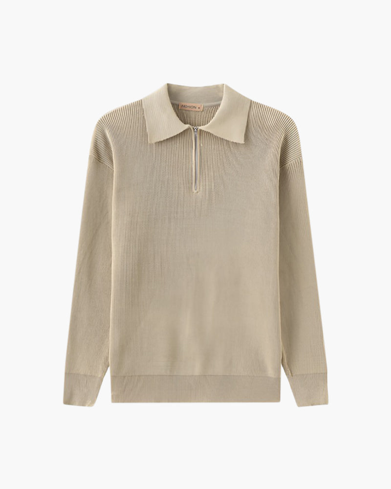 Suéter Cesare con media cremallera