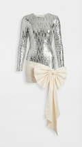 Lanne - Vestido brillante con lazo oversized