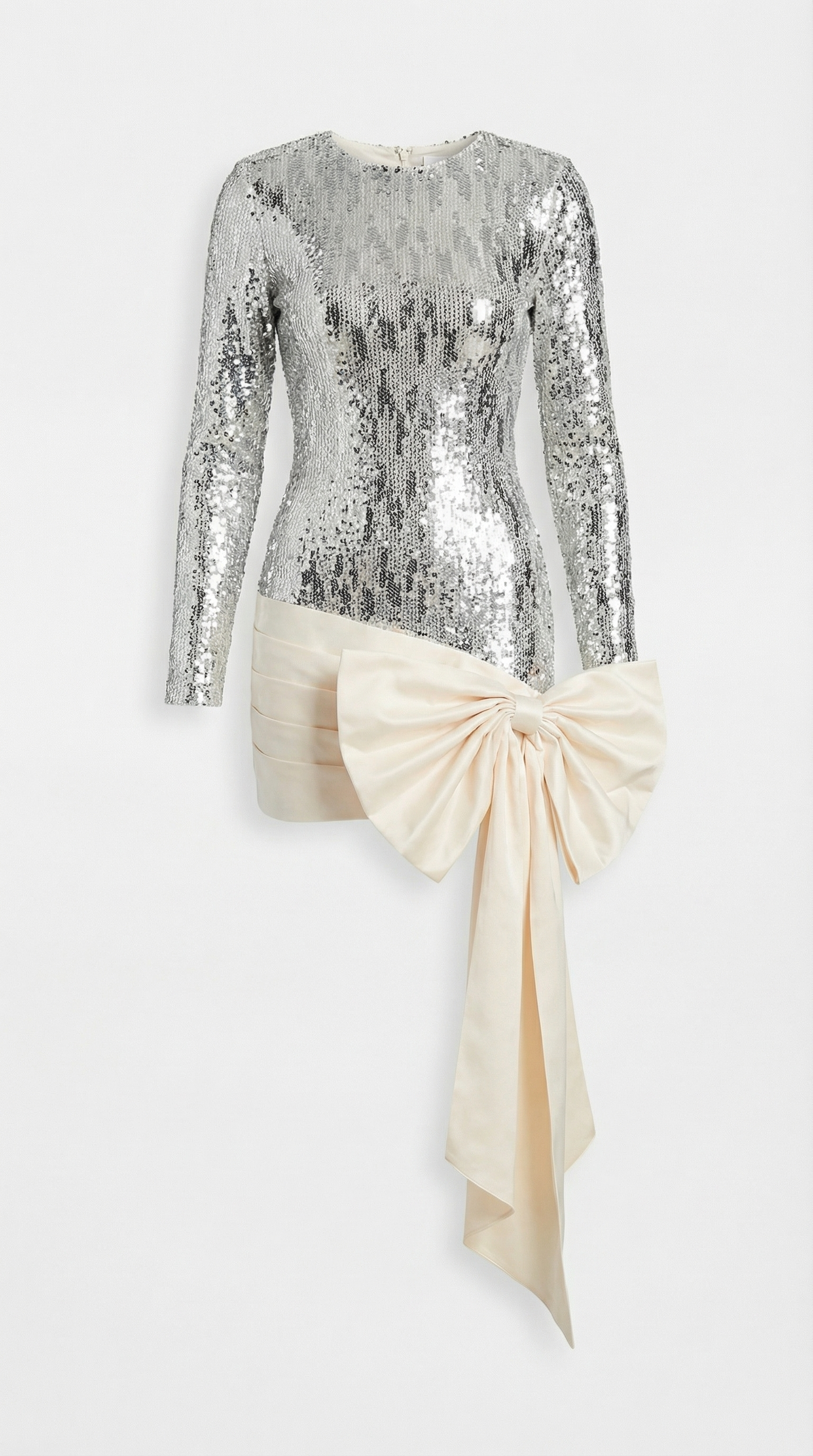 Lanne - Vestido brillante con lazo oversized