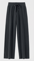 Milos - Pantalones de lana merino 100% ancho para piernas negro
