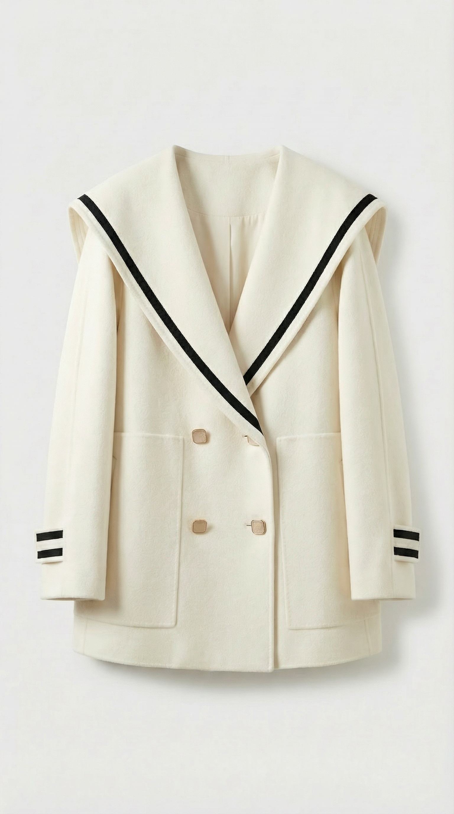 Frosta - Loose Sailor Coat with Large Pocket