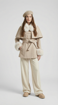 Lunor - European Classic Coat with Furry Collar and Sleeve