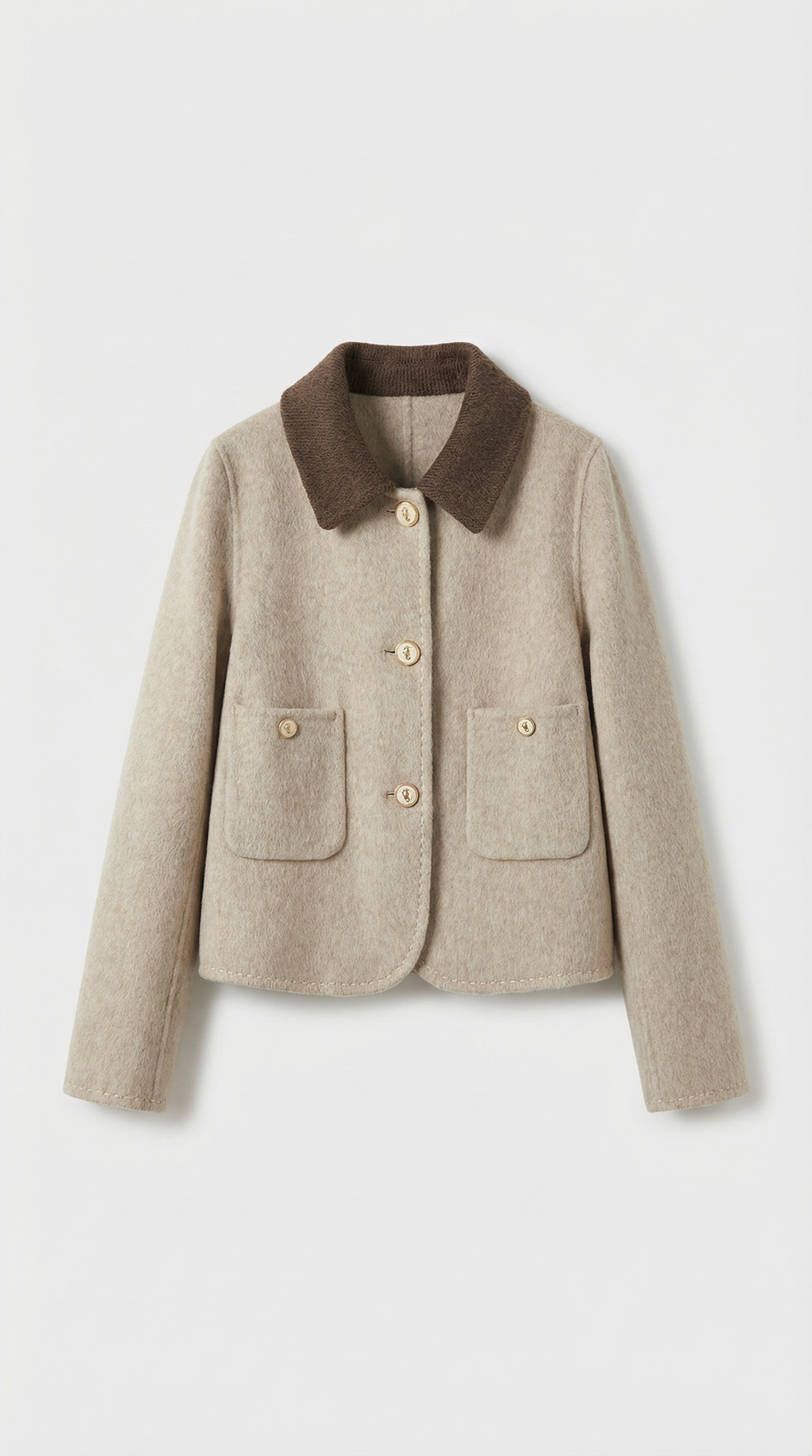 Iska - Short and Loose Woolen Coat