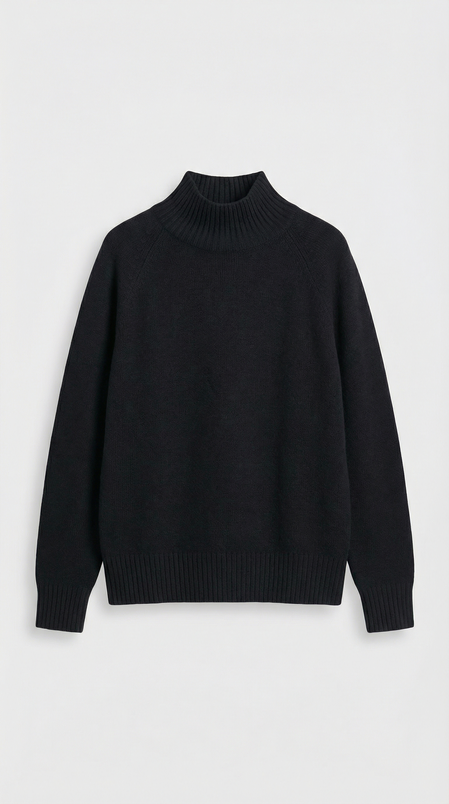 Vilo - 100% Wool Set with Thick Sweater and Wide Pants Black