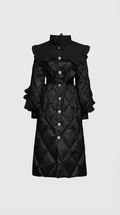 Ophira - Edredón acolchado de diamante con yugo superior texturizado de tweed