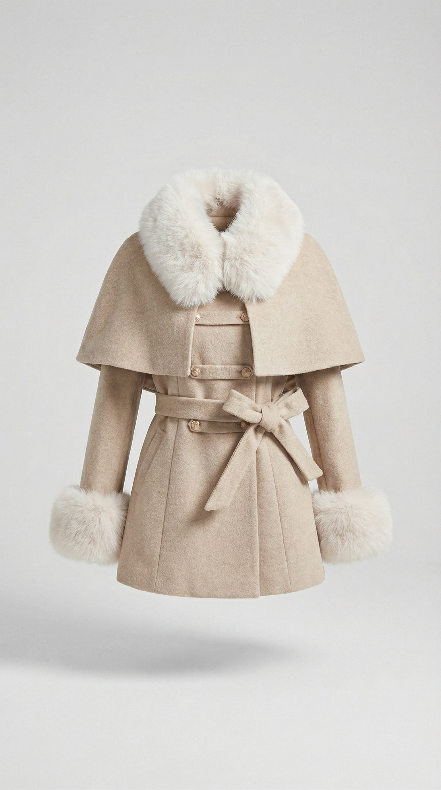Lunor - European Classic Coat with Furry Collar and Sleeve