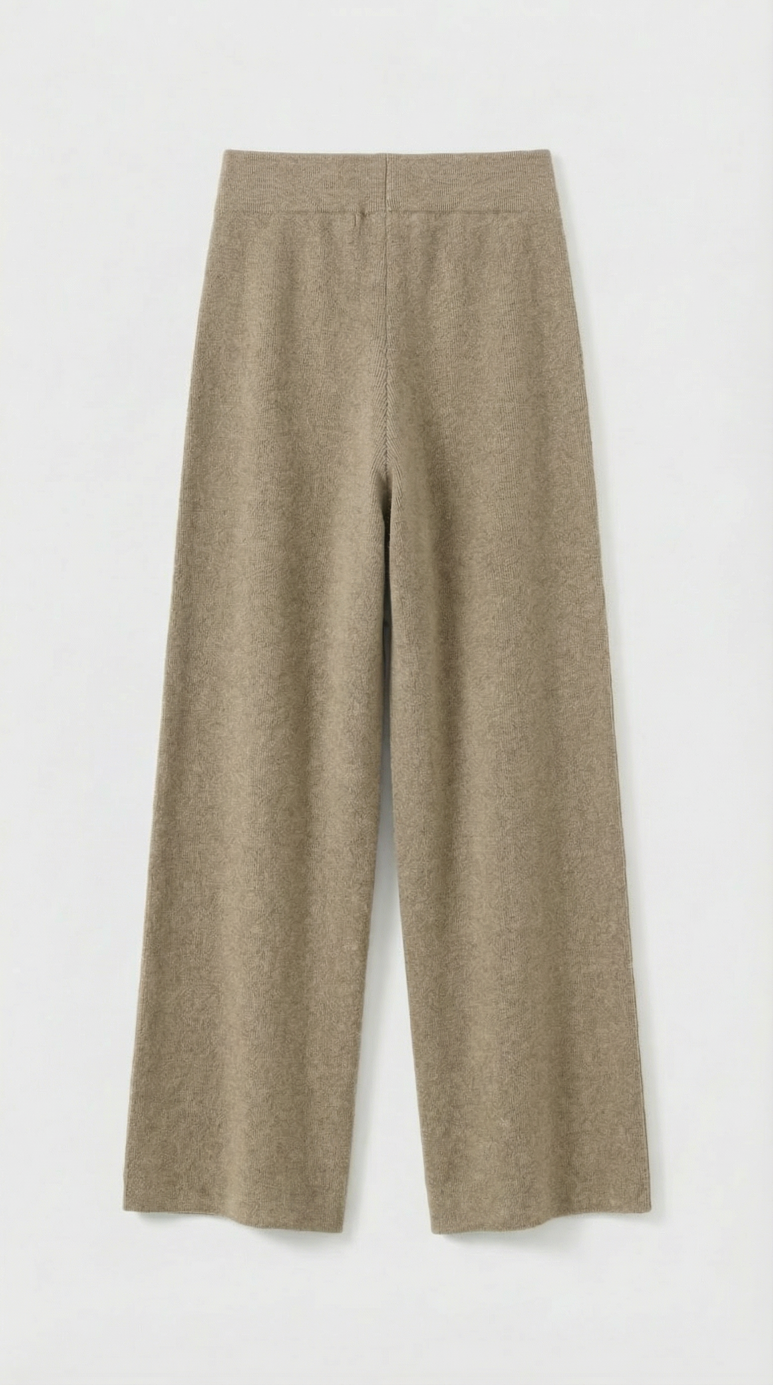 Milos - 100% Merino Woolen Wide Leg Pants Beige