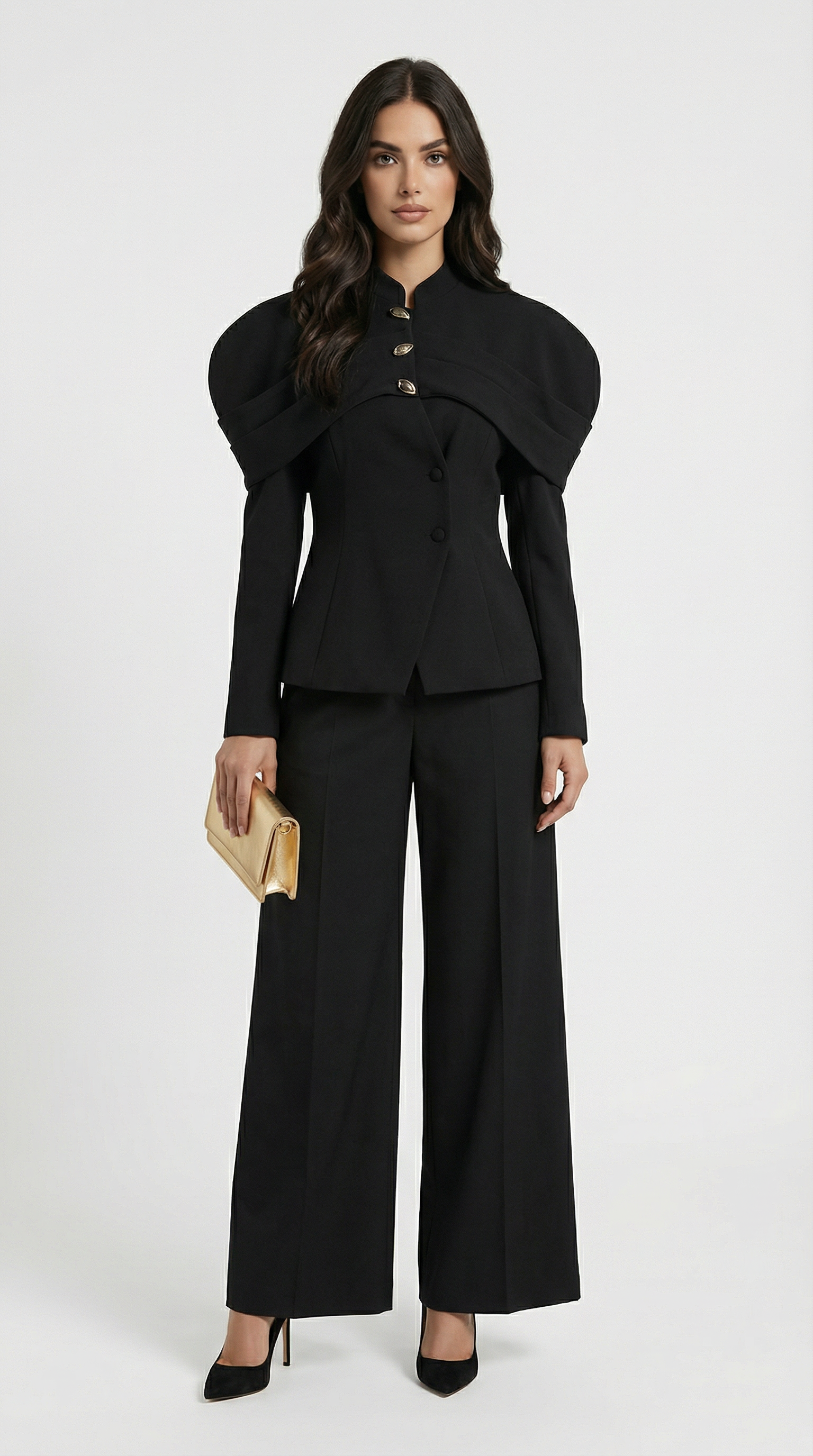 Obsidian - Chaqueta blazer elegante con botones dorados