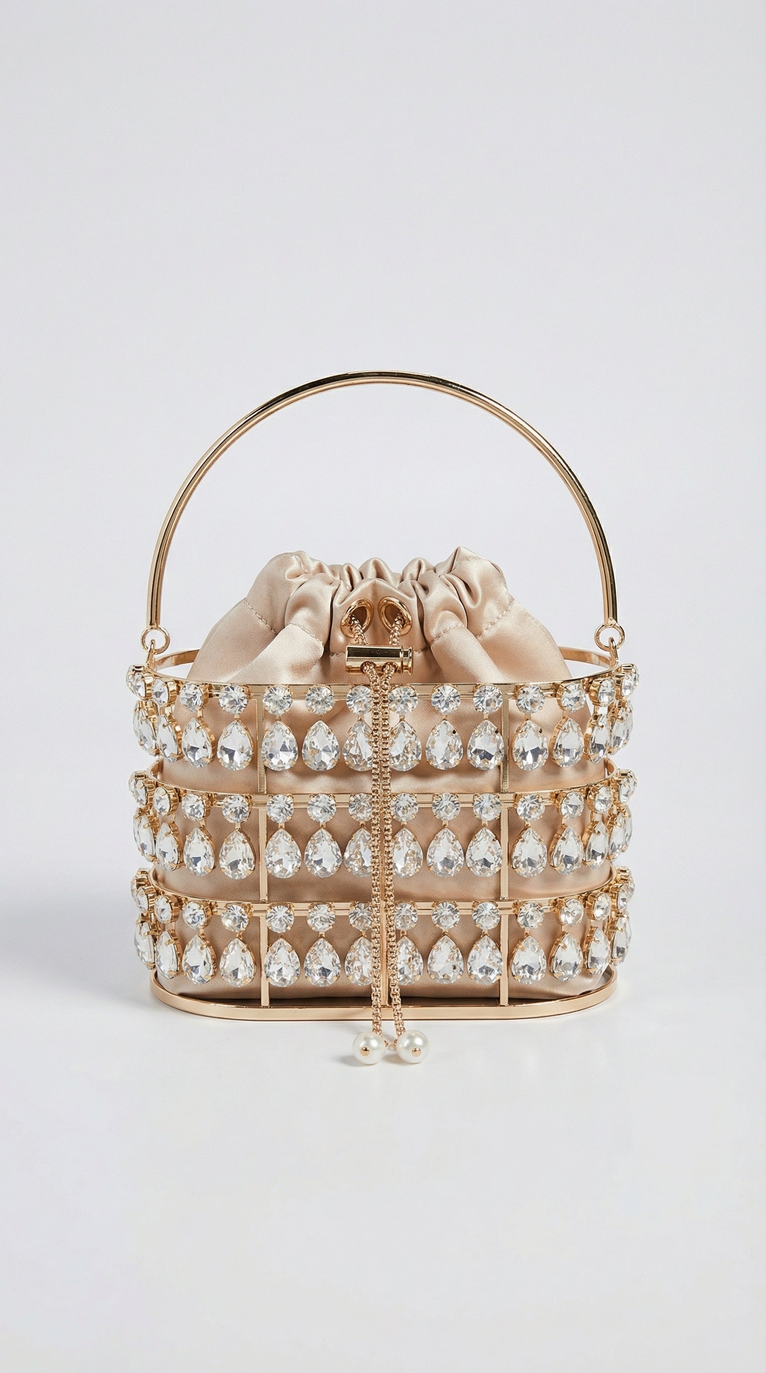 Solene - Luxury Diamond-Studded Crystal Bucket Bag