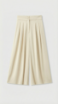 Epure - Pantalón a medida de pierna ancha, marfil