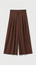 Epure - Pantalón a medida de pierna ancha marrón