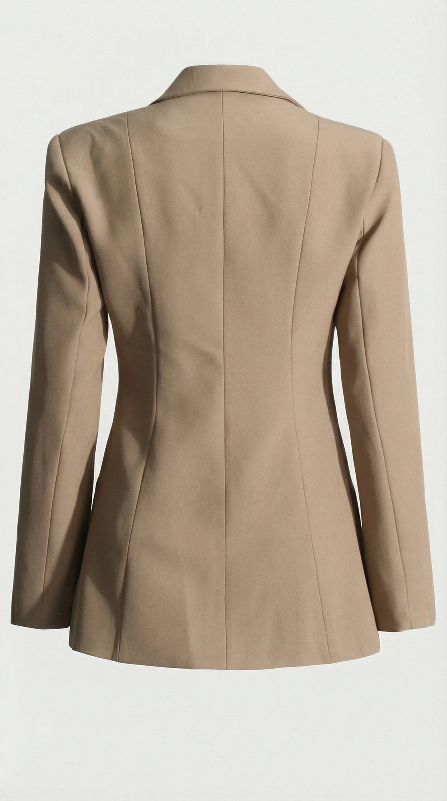 Valier - Architectural Cut-Out Lace-Up Blazer Top Beige