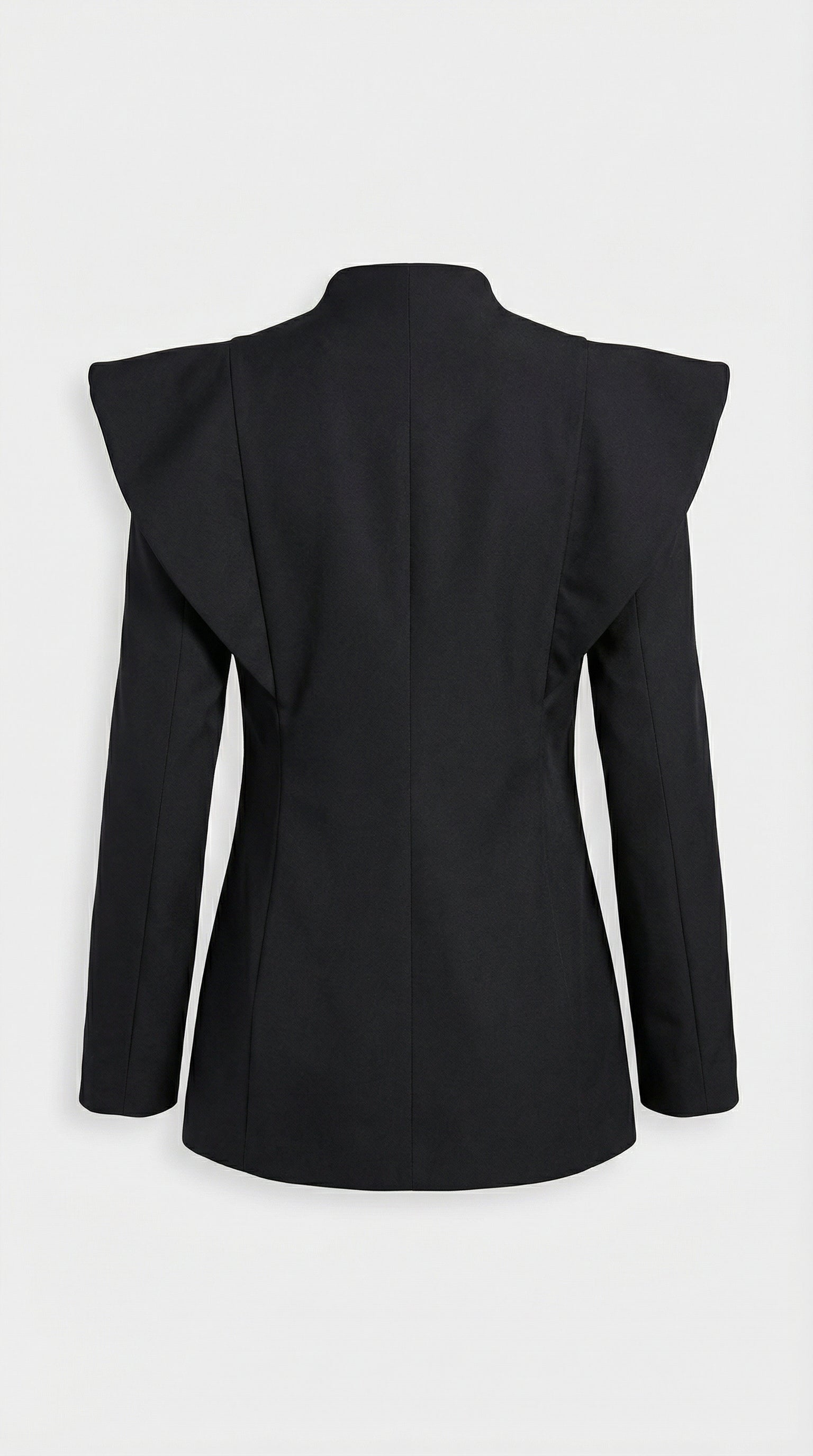 Aise - Avant-Garde Sculptural Cut-Out Blazer Black