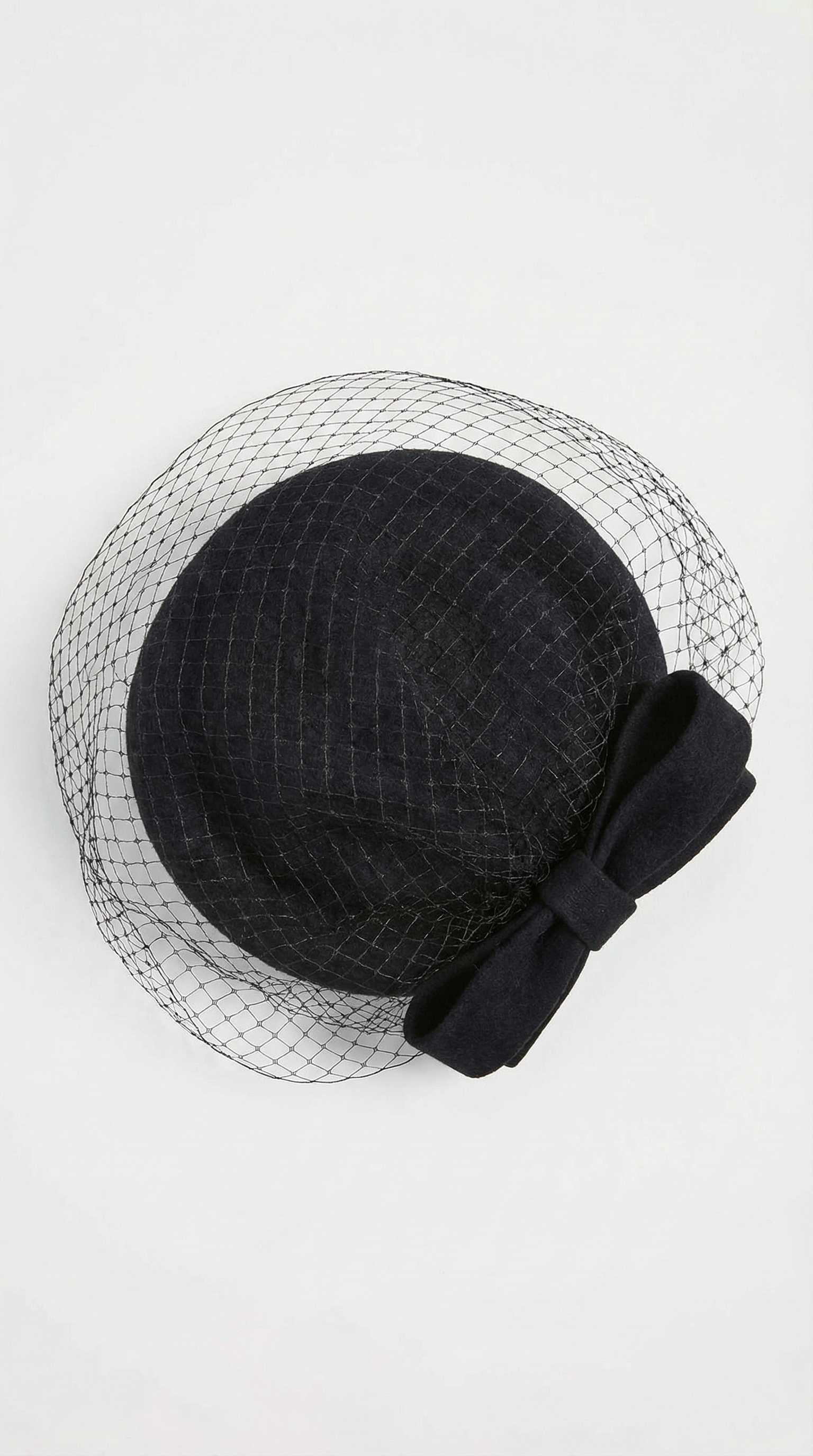 Velo - British Retro Wool Beret with Bow Veil