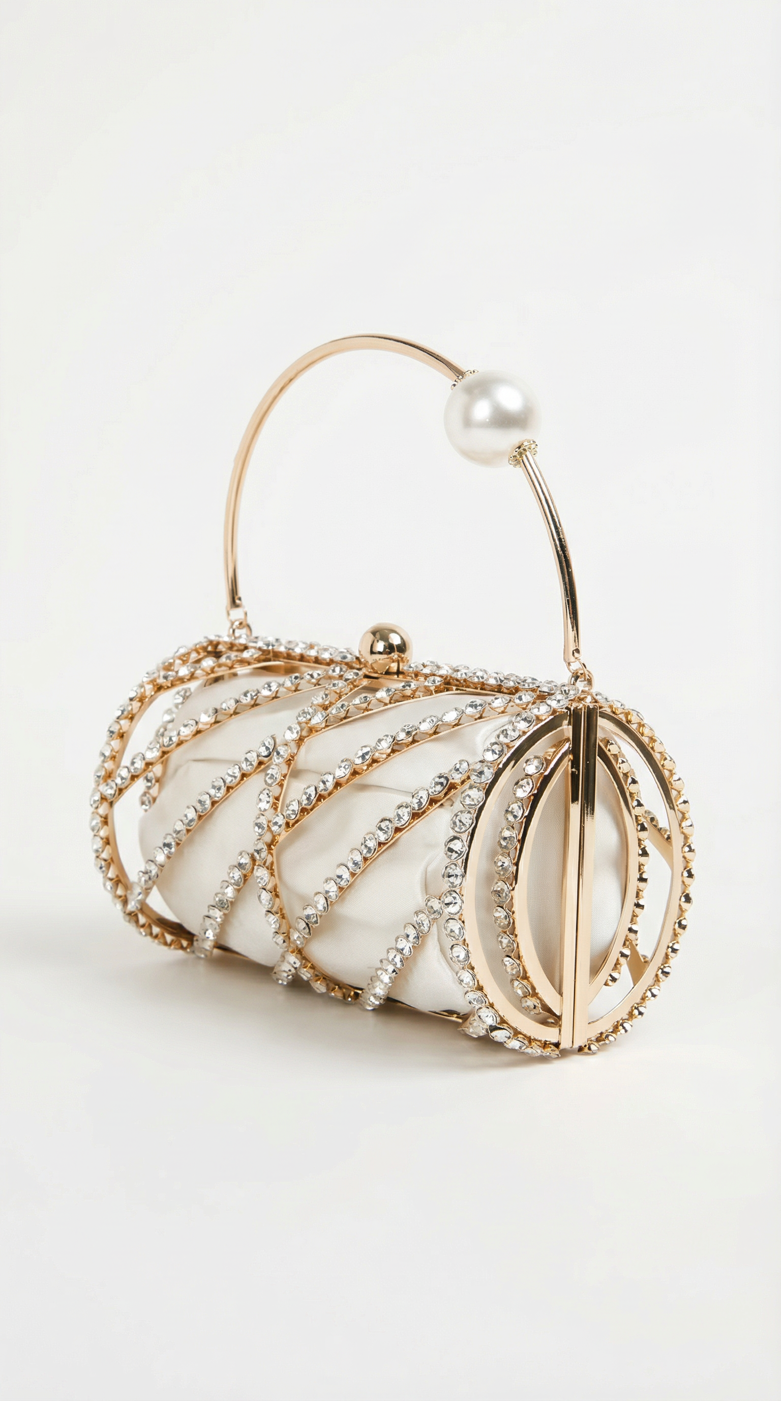 Celeste - Diamond-Encrusted Horizontal Barrel Clutch