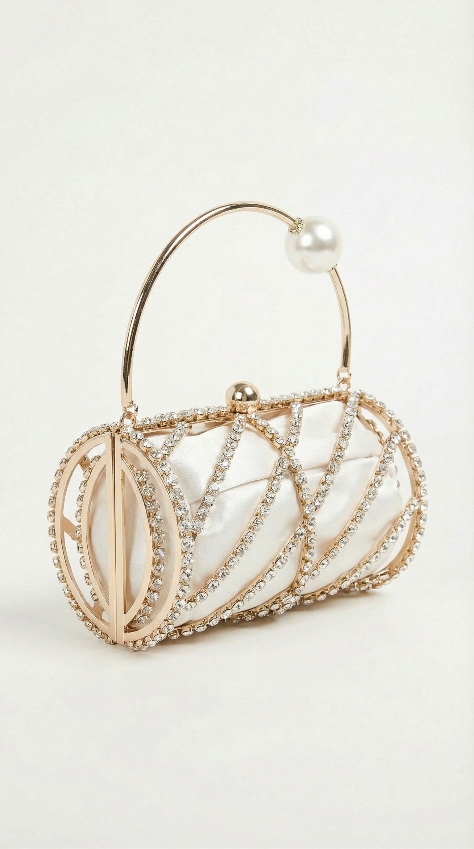 Celeste - Diamond-Encrusted Horizontal Barrel Clutch