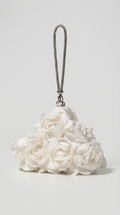 Isla - Romantic Floral Petal Evening Bag Beige