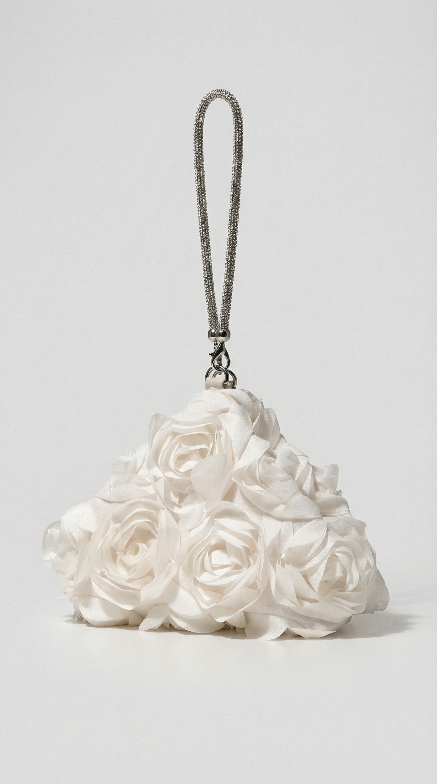 Isla - Romantic Floral Petal Evening Bag Beige