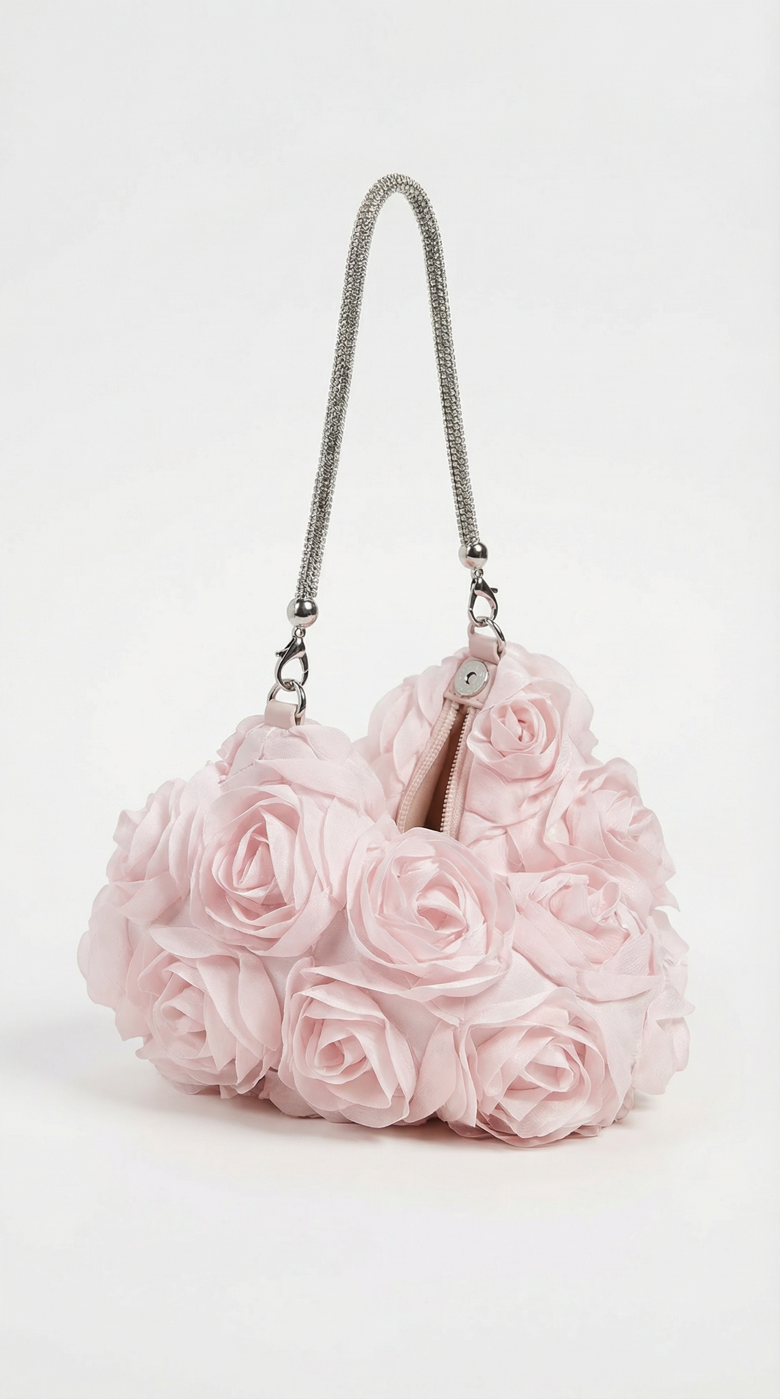 Isla - Romantic Floral Petal Evening Bag Pink