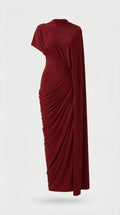 Mira - Vestido maxi de wrap draped al estilo griego