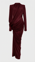 Naya - Elegante vestido maxi vintage con cinta de encaje