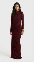 Naya - Elegant Vintage Spliced Ribbon Maxi Dress