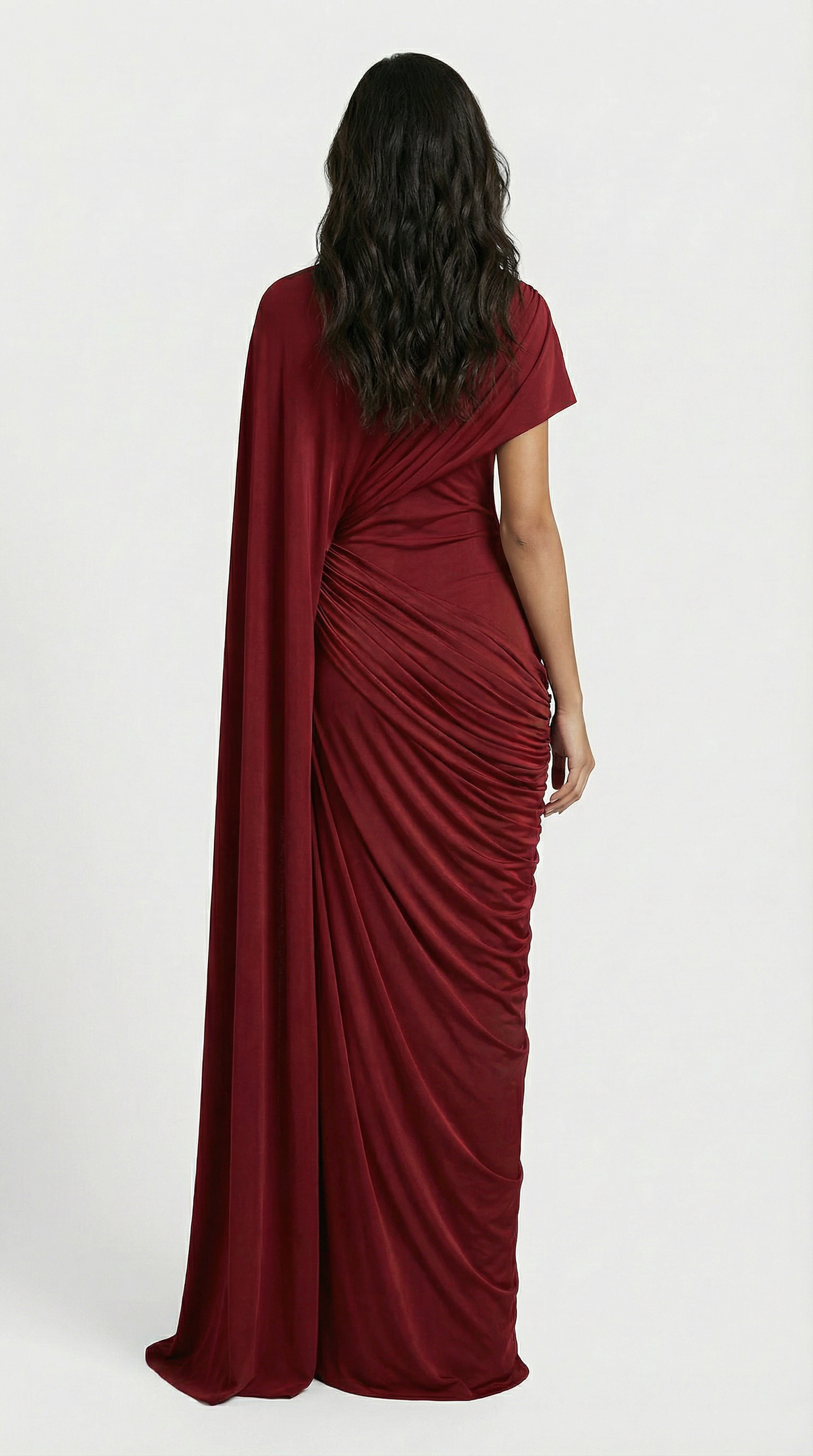 Mira - Greek-Style Draped Wrap Maxi Dress