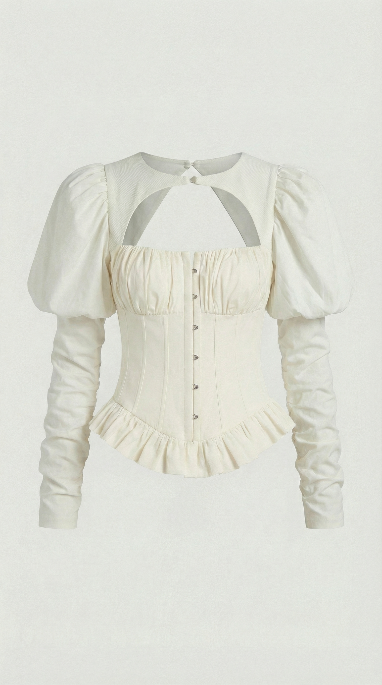 Noble - Chic Fishbone Pleated Corselet Top