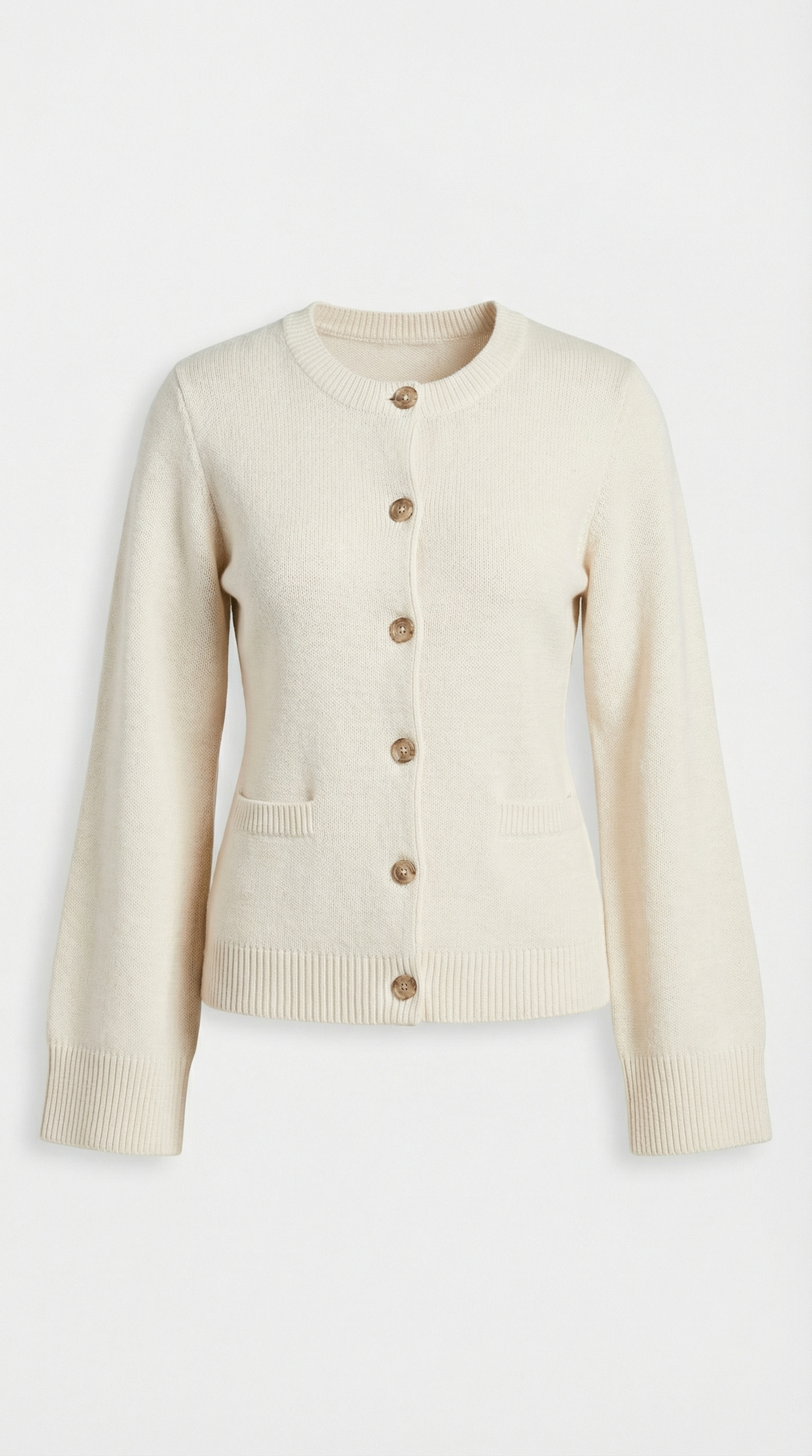 Kaya - Minimalist Soft-Knit Cardigan Ivory