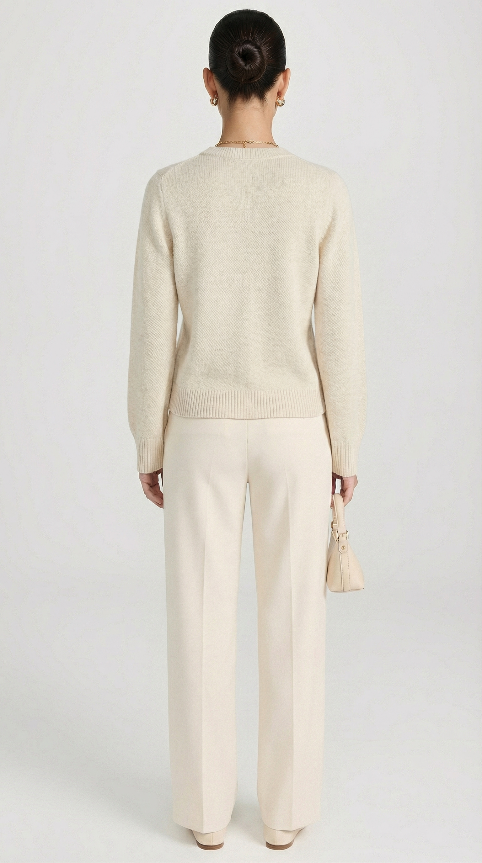 Kaya - Minimalist Soft-Knit Cardigan Ivory