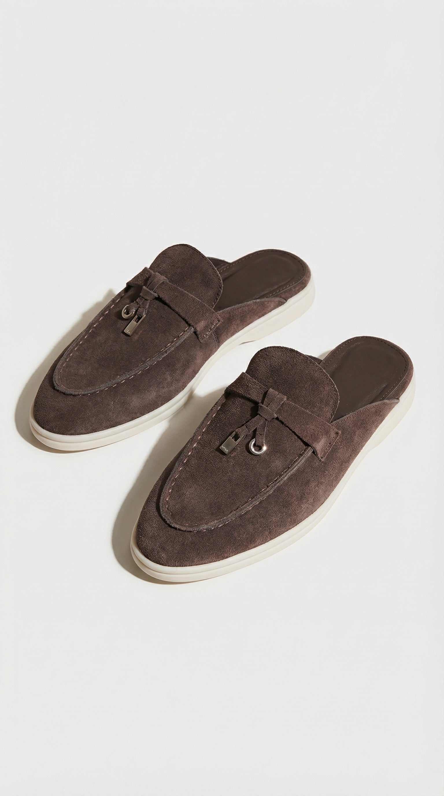 Sora - Natural Leather Slip-On Mules Brown