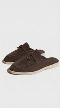 Sora - Natural Leather Slip-On Mules Brown