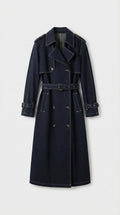 Aira - Trench coat de denim estilo británico