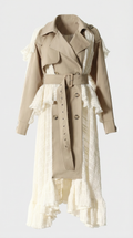 Siva - Trench coat de encaje irregular