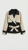 Ara - Contrasting Color Trench-Jacket