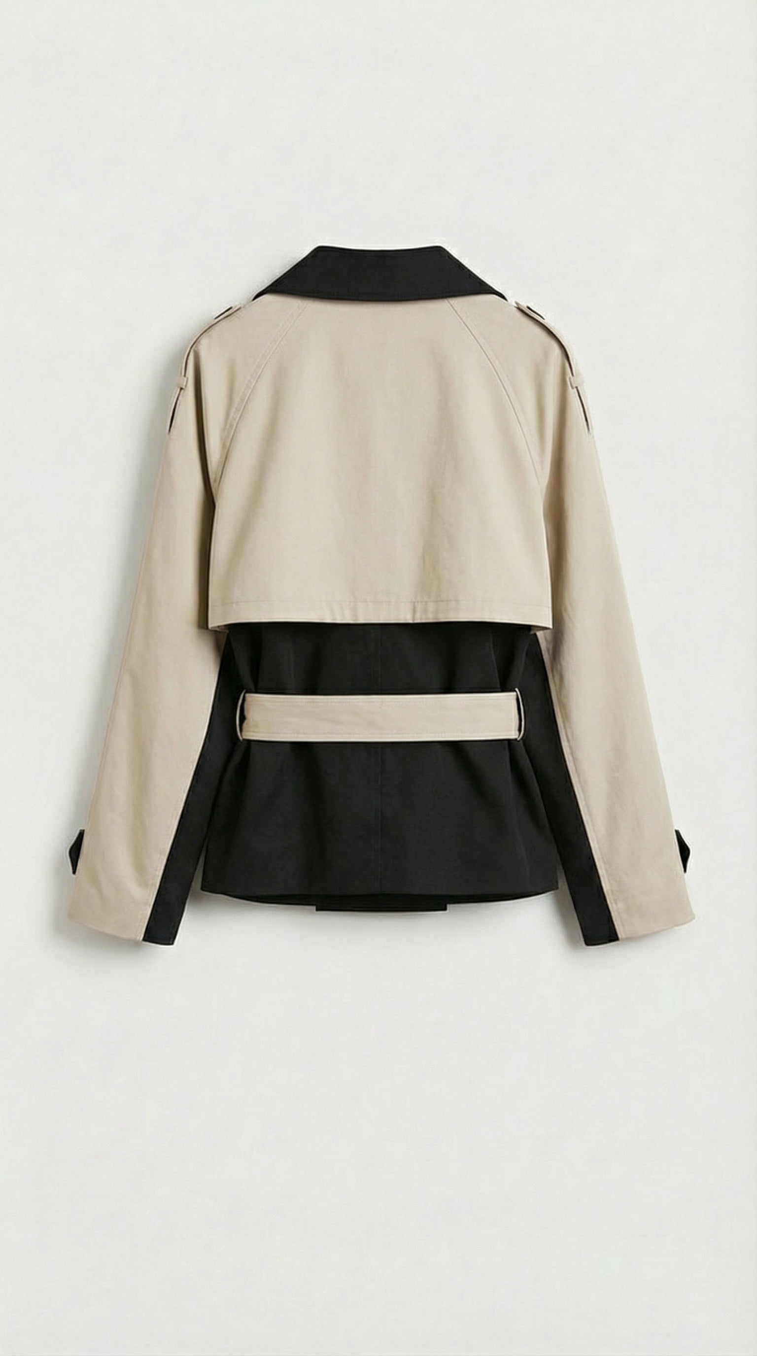 Ara - Contrasting Color Trench-Jacket