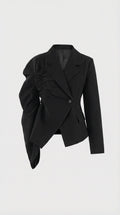 Aleva - Blazer asimétrico de contorno lateral