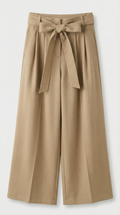 Nalo - Correa de lazo plisada con patas anchas beige