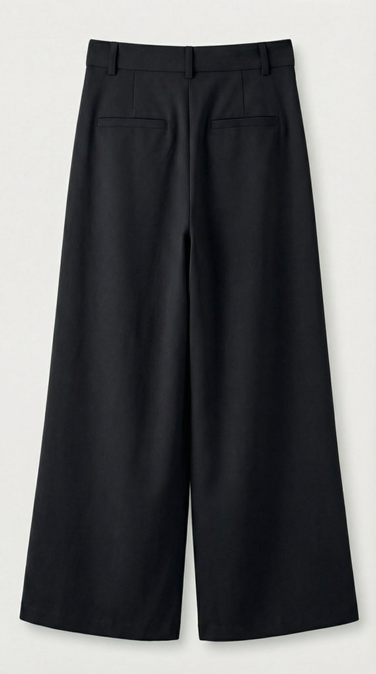 Nalo - Tie-Strap Pleated Wide-Legs Black