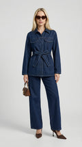Tala - Vintage Loose Look Belted Denim Set