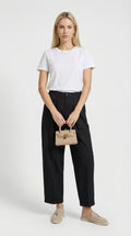 Nemi - High-Rise Flare Pants Black