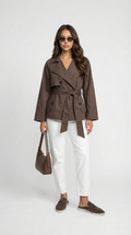 Miro - Lace-Up Long Sleeve Jacket