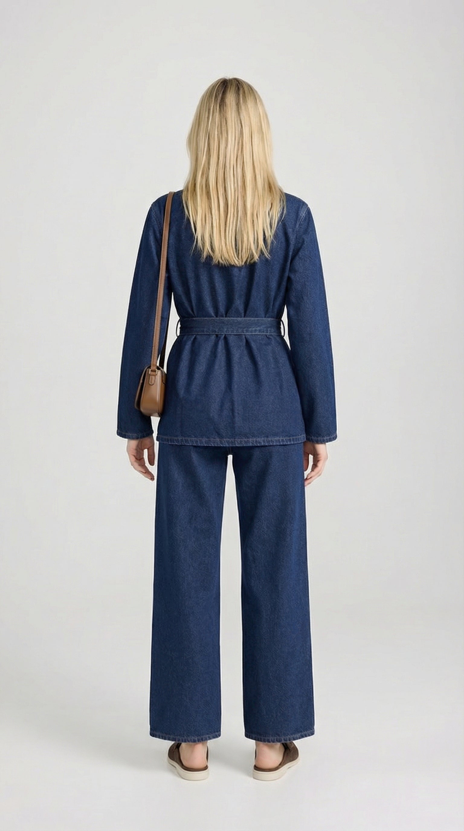 Tala - Vintage Loose Look Belted Denim Set