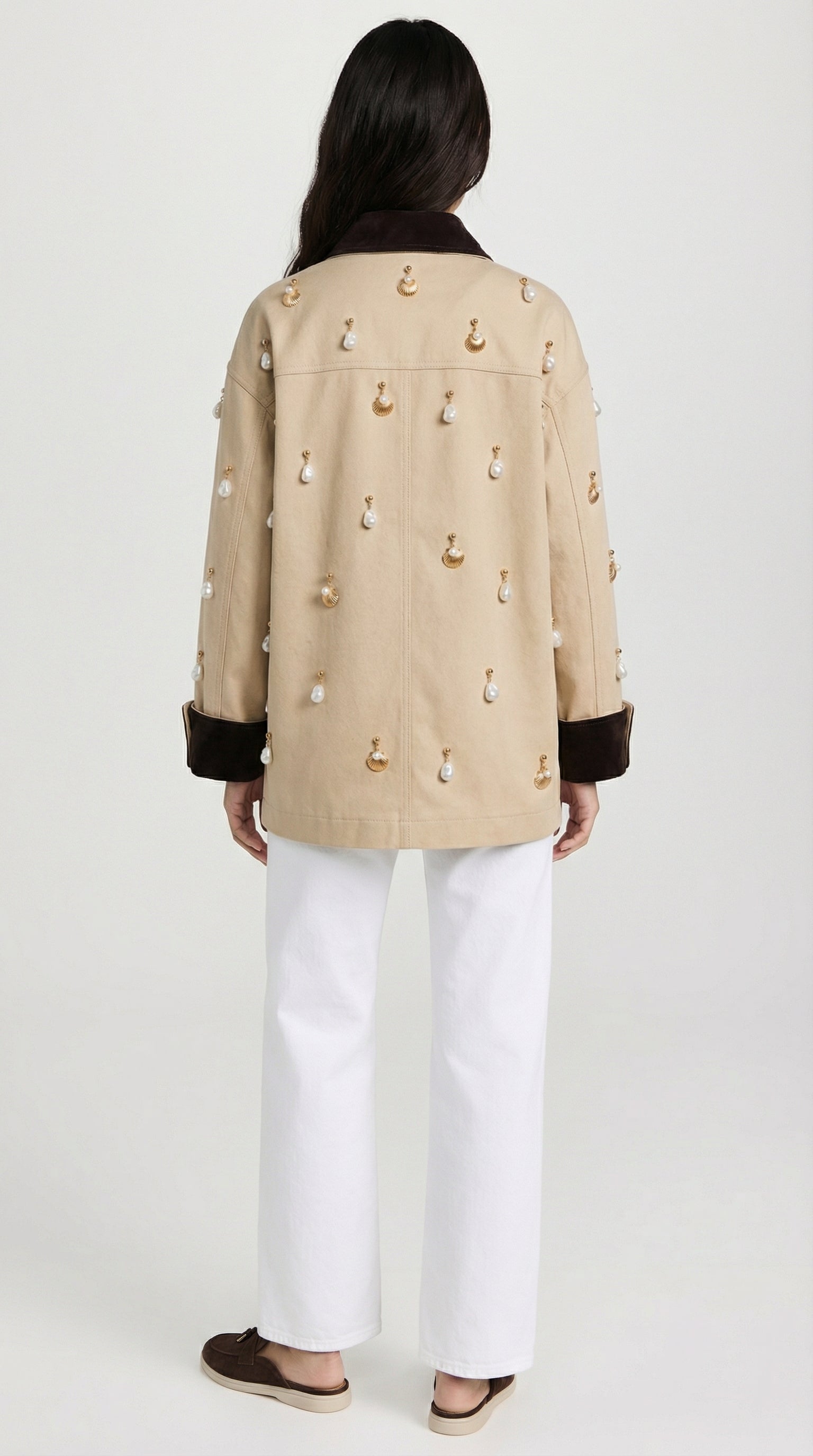 Veya - Pearl Embellished Contrast Jacket