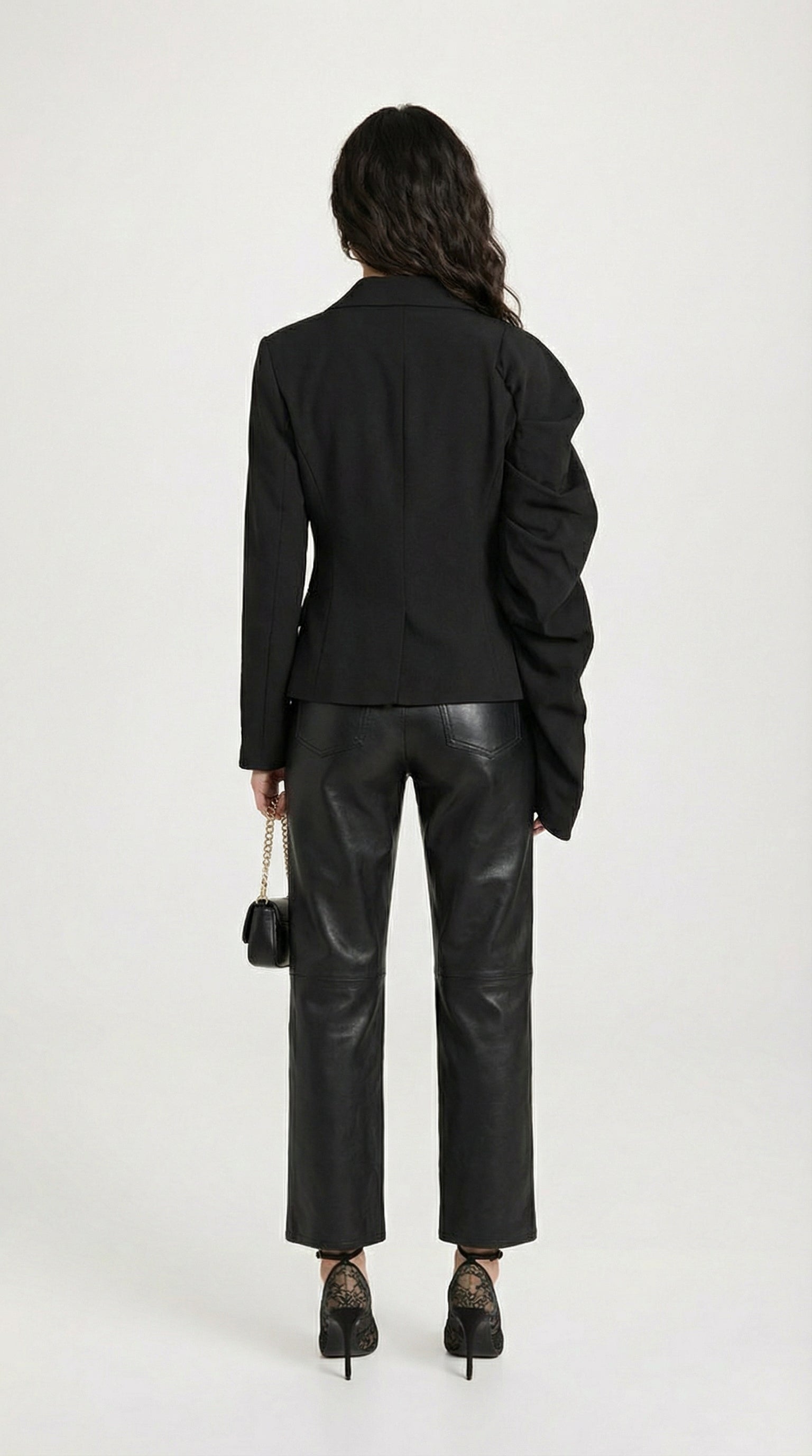 Aleva - Asymmetric Side-Gathered Blazer