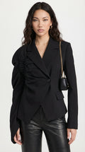 Aleva - Asymmetric Side-Gathered Blazer