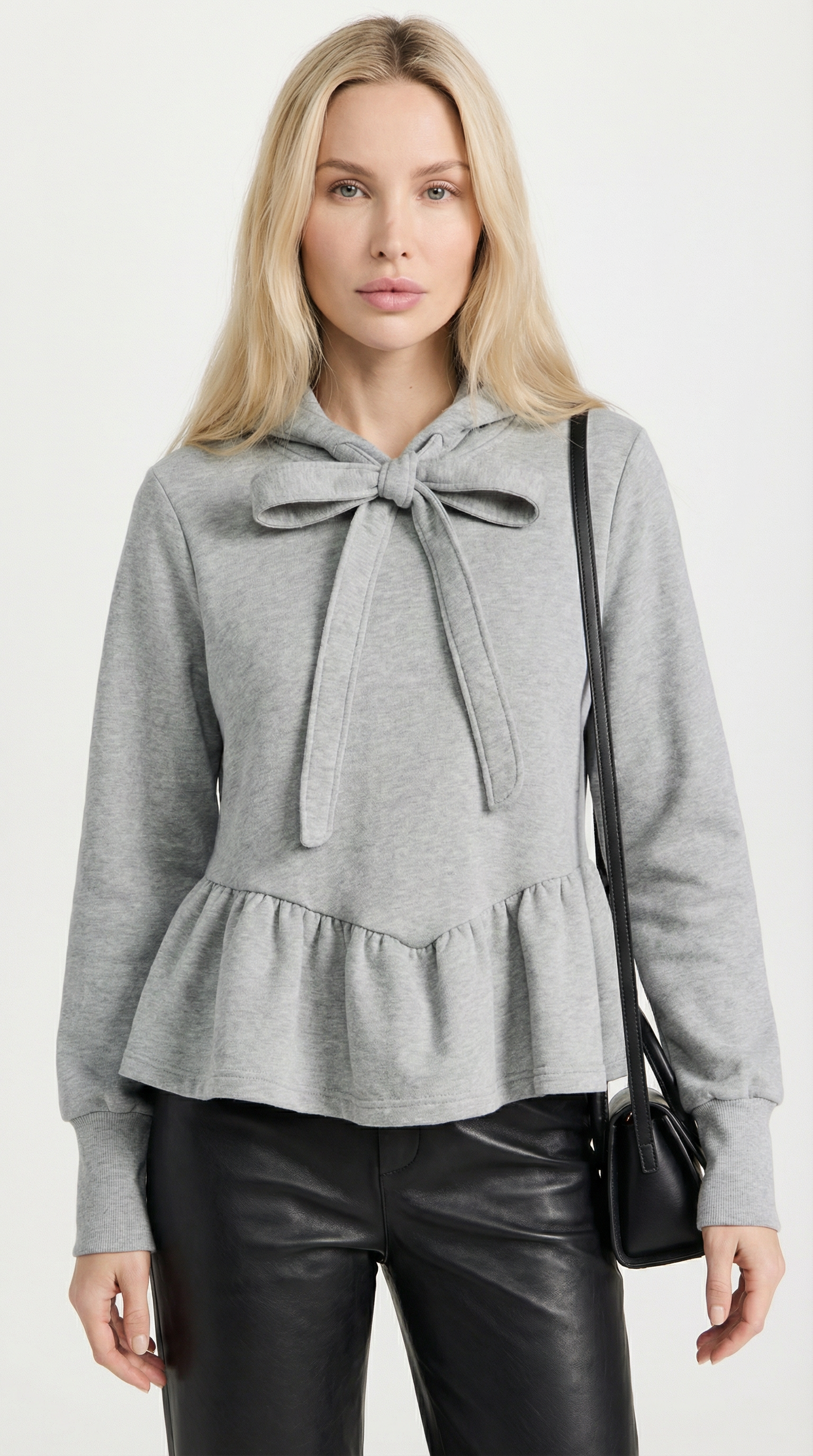 Sola - Y2K silhouette with Bow Accent Oversized Hoodie