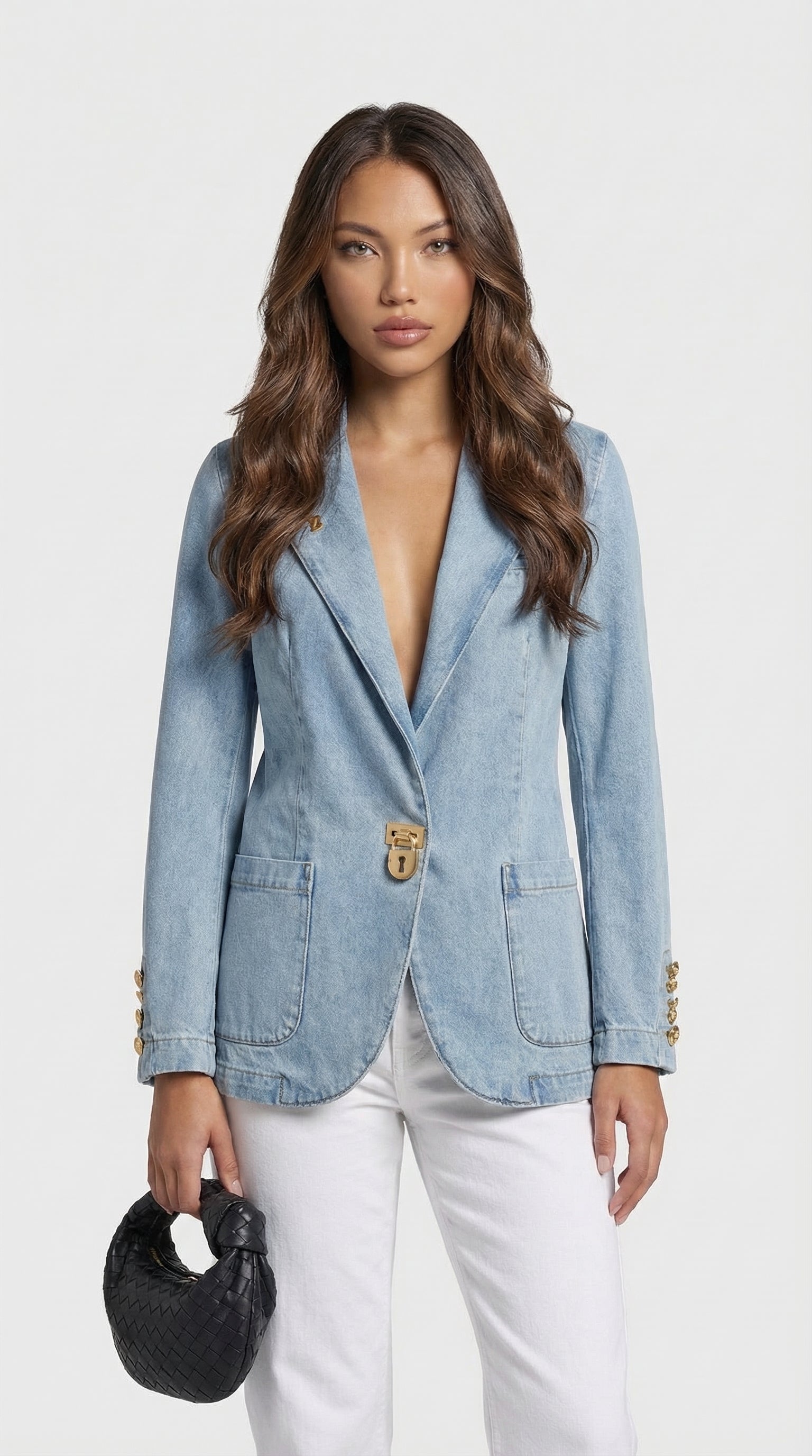 Lena - French Style Denim Blazer